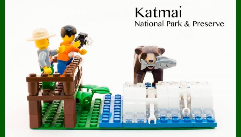 Katmai National Park LEGO set vignette designed by Park Ranger Gavin Gardner.